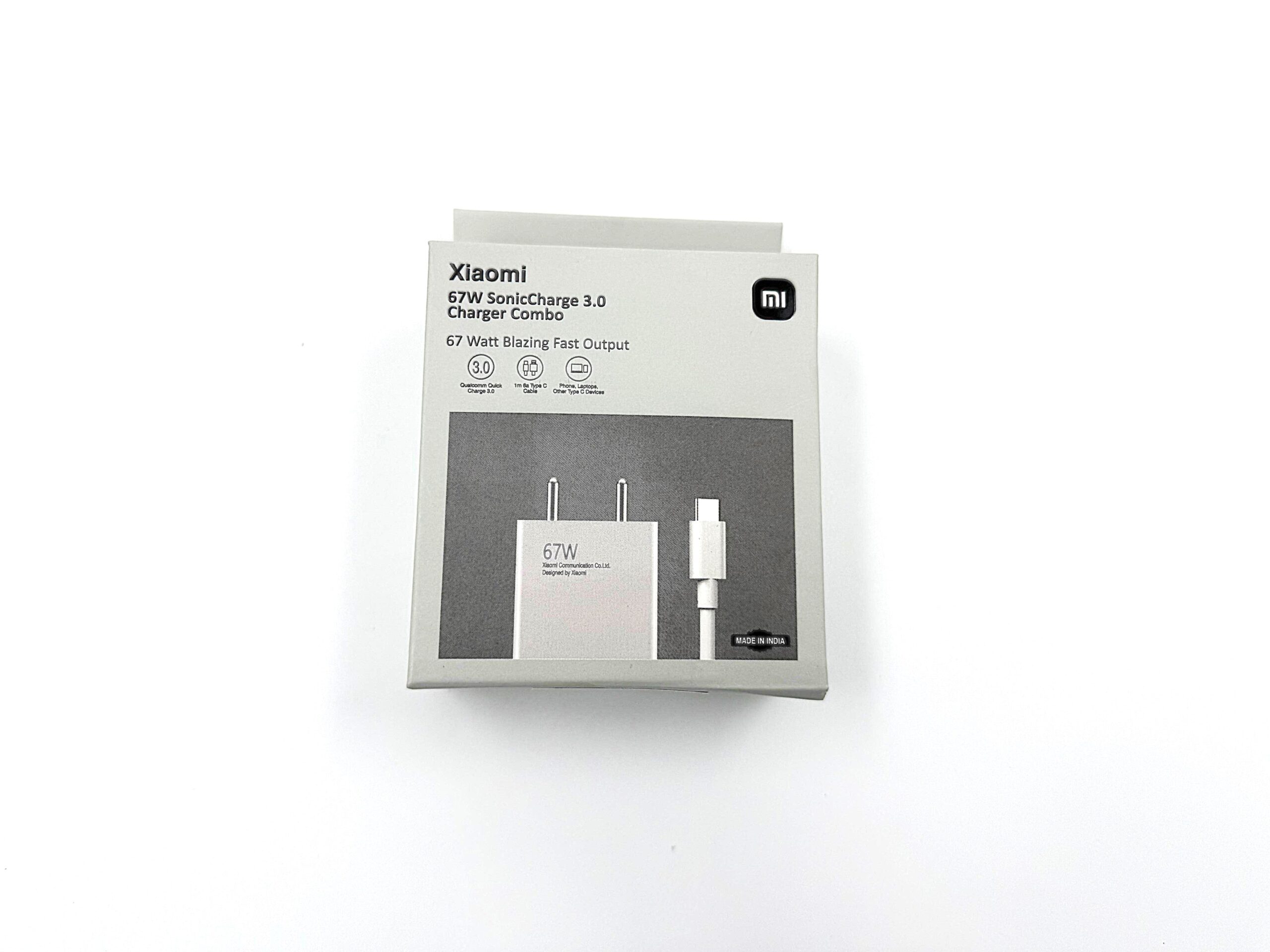 Xiomi 67W Sonic charge 3.0 Charger Combo with Cable