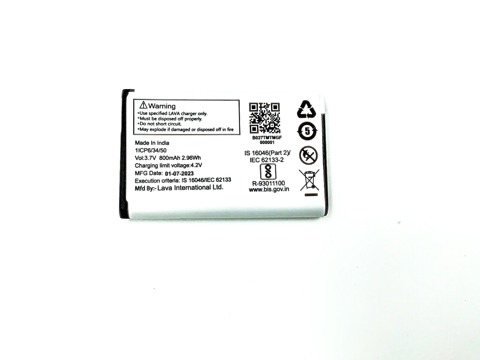 LAVA LEB027 800 mAh - Image 2
