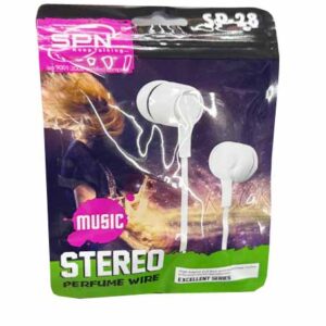SPN SP-28 Stereo Earphones – Perfume Wire, High Bass, Anti-Noise (UL)